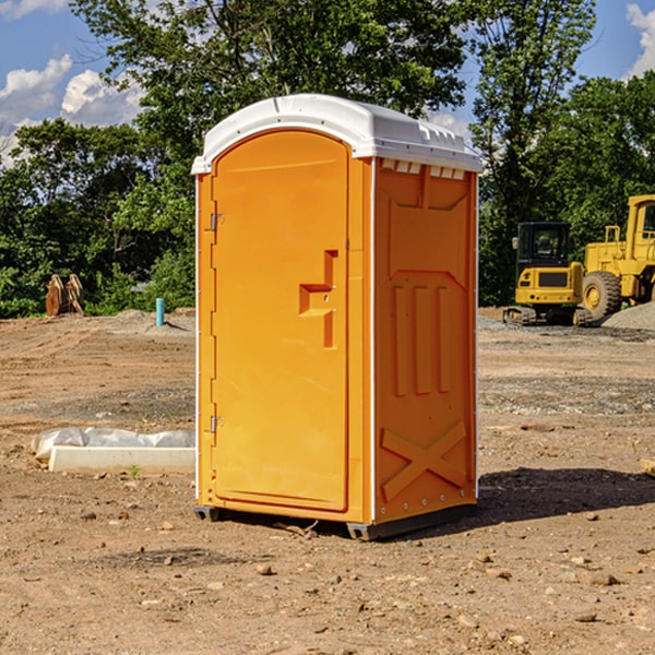 how often are the portable restrooms cleaned and serviced during a rental period in Howell